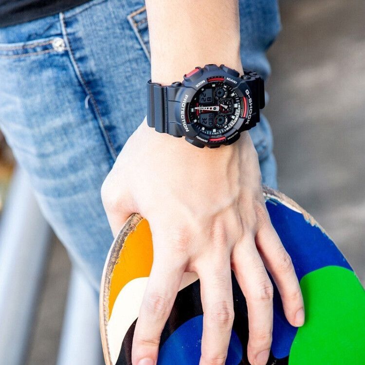 【2YEARS WARRANTY】GShock Casual Fashion Men’s Watches Men Sports Watches Automatic light Watch For Man GA-100-1A4