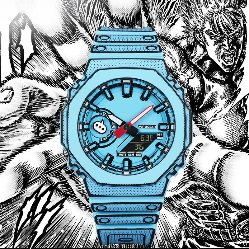 【2YEARS WARRANTY】GShock Octagonal Oak GA-2100MNG-2A shockproof Military Waterproof Sport LED Digital Quartz Men Watch