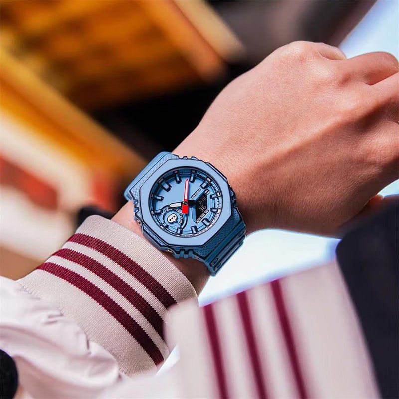 【2YEARS WARRANTY】GShock Octagonal Oak GA-2100MNG-2A shockproof Military Waterproof Sport LED Digital Quartz Men Watch