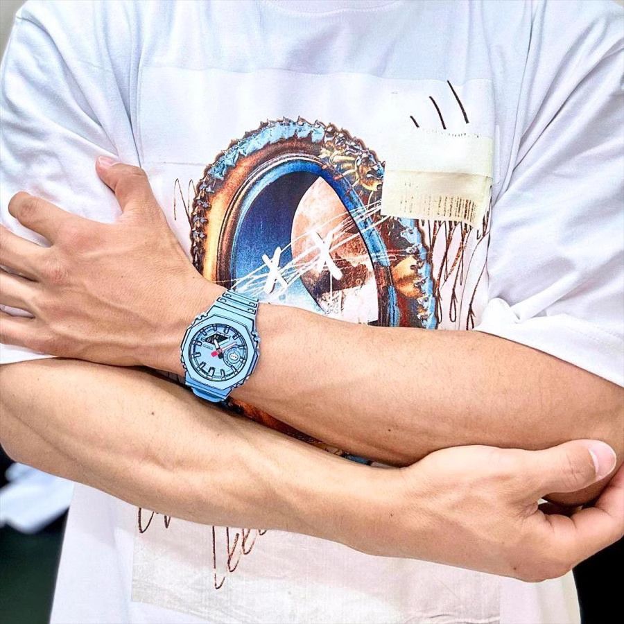 【2YEARS WARRANTY】GShock Octagonal Oak GA-2100MNG-2A shockproof Military Waterproof Sport LED Digital Quartz Men Watch