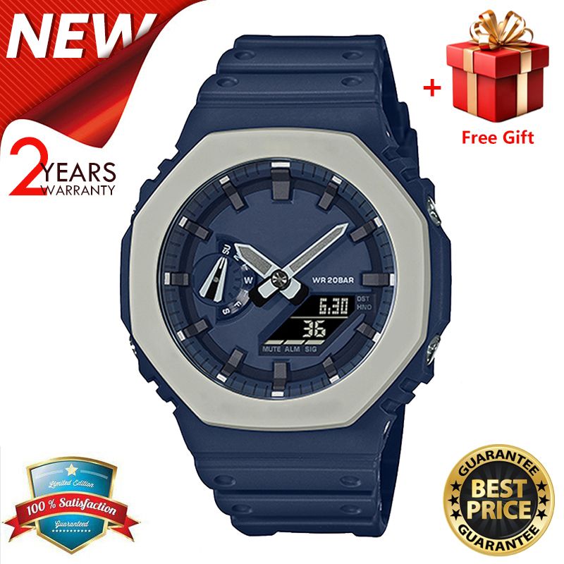 【2YEARS WARRANTY】GShock Octagonal Oak GA-2110ET-2A shockproof Military Waterproof Sport LED Digital Quartz Men Watch