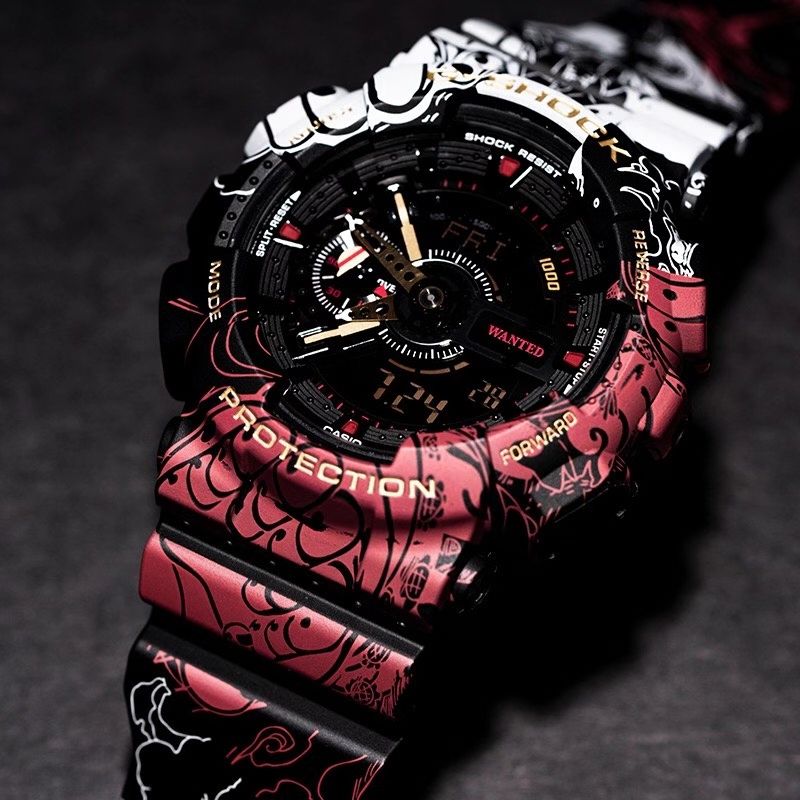 【2YEARS WARRANTY】GShock x One Piece GA-110JOP-1A4 shockproof Military Waterproof Sport LED Digital Quartz Men Watch