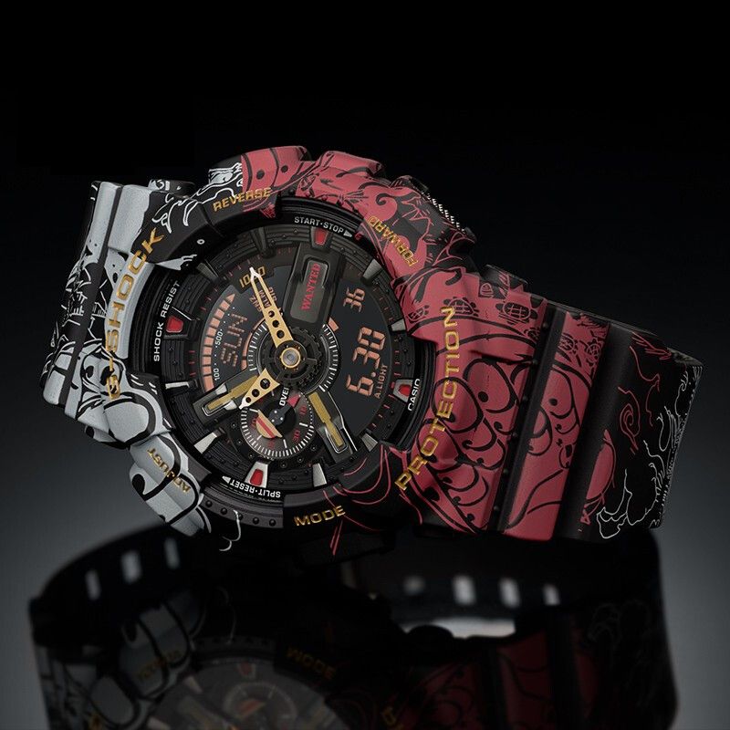 【2YEARS WARRANTY】GShock x One Piece GA-110JOP-1A4 shockproof Military Waterproof Sport LED Digital Quartz Men Watch