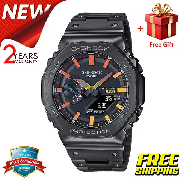【2YEARS WARRANTY】GShock Octagonal Oak GM-B2100BPC-1A shockproof Military Waterproof Sport LED Digital Quartz Men Watch