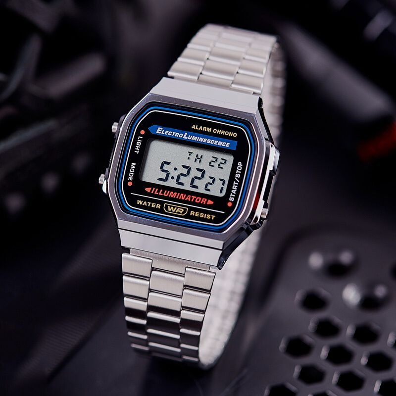 【2YEARS WARRANTY】GShock A168 Watch for Men LED Digital Waterproof Chronograph Stainless Steel Wristwatch A168WA-1W