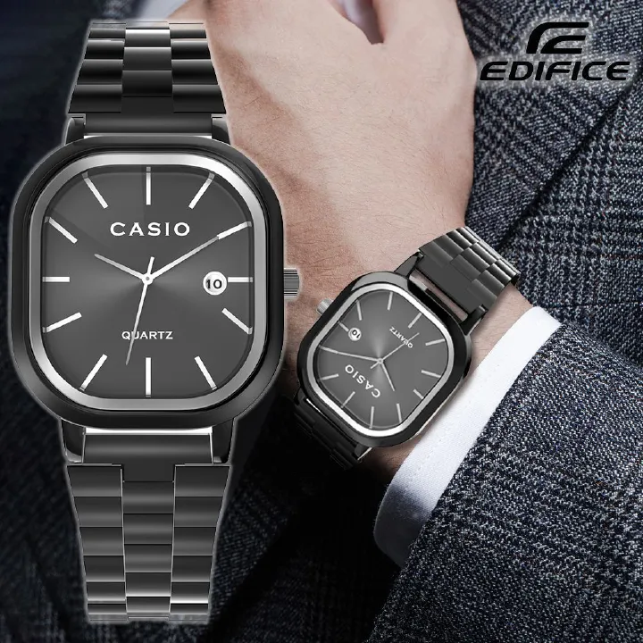 【2YEARS WARRANTY】Casio Watch for Men Waterproof Quartz Watch Stainless Steel Date Luminous Luxury Business Casual Watch A138