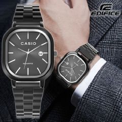【2YEARS WARRANTY】Casio Watch for Men Waterproof Quartz Watch Stainless Steel Date Luminous Luxury Business Casual Watch A138