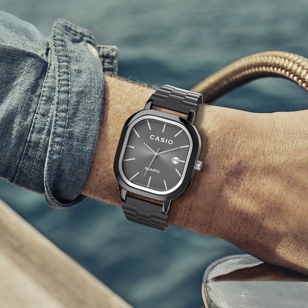 【2YEARS WARRANTY】Casio Watch for Men Waterproof Quartz Watch Stainless Steel Date Luminous Luxury Business Casual Watch A138