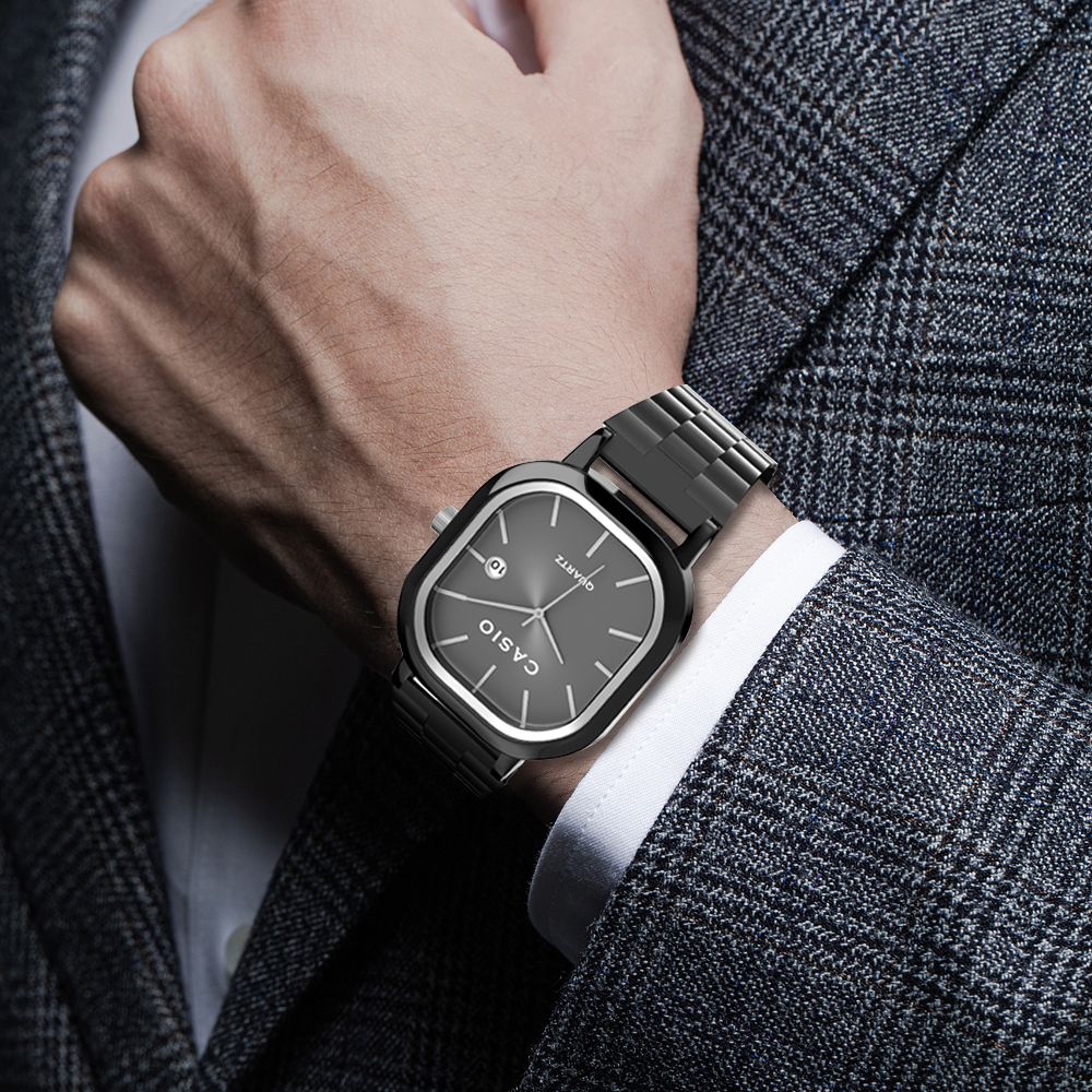 【2YEARS WARRANTY】Casio Watch for Men Waterproof Quartz Watch Stainless Steel Date Luminous Luxury Business Casual Watch A138