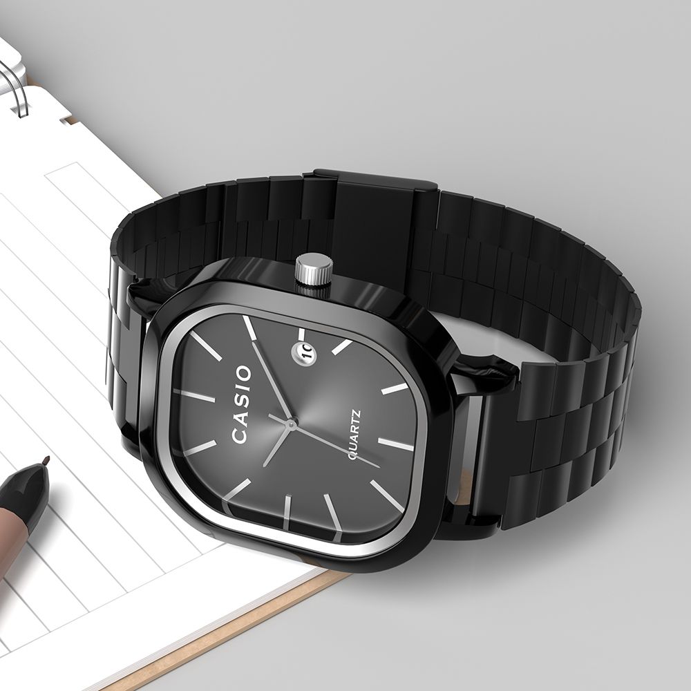 【2YEARS WARRANTY】Casio Watch for Men Waterproof Quartz Watch Stainless Steel Date Luminous Luxury Business Casual Watch A138
