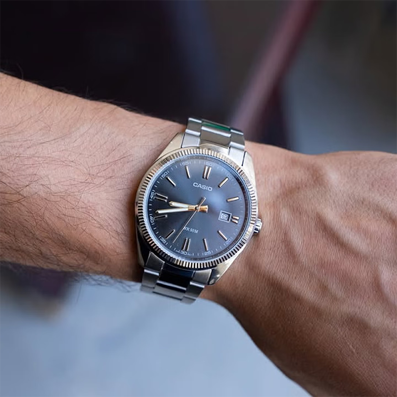 【2YEARS WARRANTY】Casio Watch for Men Waterproof Quartz Watch Stainless Steel Date Luminous Luxury Business Casual Watch MTP-1302D-1A2