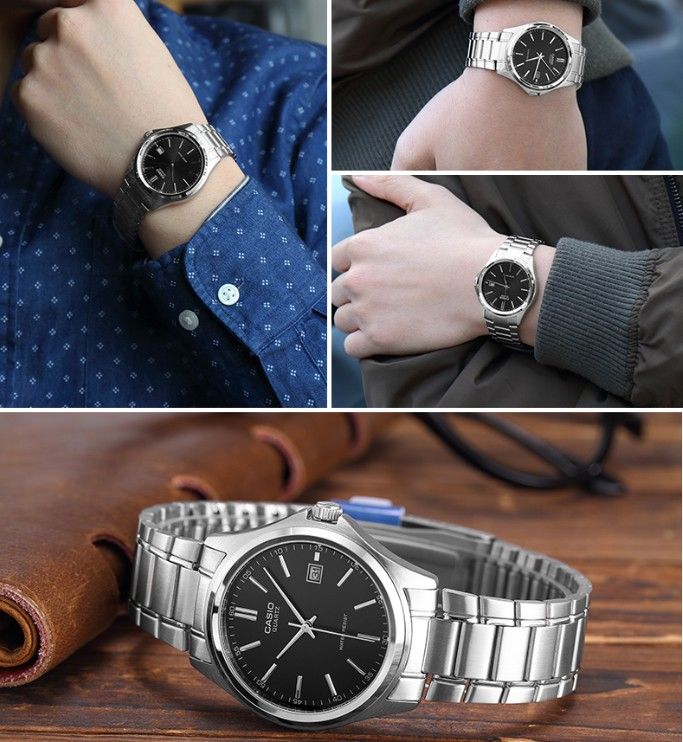 【2YEARS WARRANTY】Casio Watch for Men Waterproof Quartz Watch Stainless Steel Date Luminous Luxury Business Casual Watch MTP-1183-1A