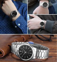 【2YEARS WARRANTY】Casio Watch for Men Waterproof Quartz Watch Stainless Steel Date Luminous Luxury Business Casual Watch MTP-1183-1A