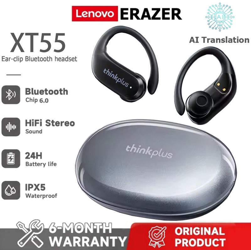 Lenovo XT55 OWS Bluetooth Sports Earphones Ultra Low Latency Gaming Headsets Stereo Music Earbuds Wireless Headphones