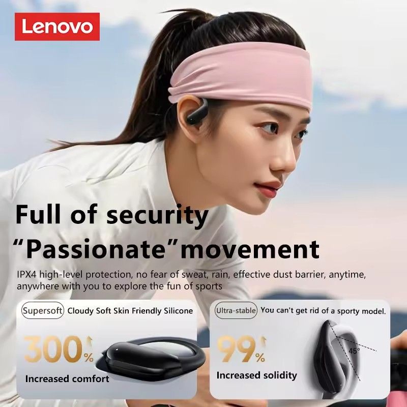 Lenovo XT55 OWS Bluetooth Sports Earphones Ultra Low Latency Gaming Headsets Stereo Music Earbuds Wireless Headphones