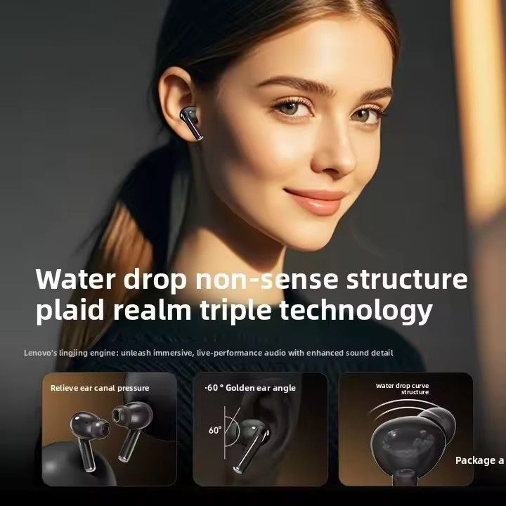 Lenovo TA210 Wireless Earphones Bluetooth 5.4 Long Battery Music Gaming Earphone with MIC Waterproof Sport Earbuds