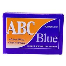 Polmerk ABC Blue Stain Remover_Makes White Clothes Whiter-36 B Cubes in 6 Sachets,is the best and safest way to keep white fabrics really white and colored fabrics bright as new.