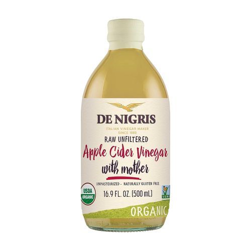 De Nigris Organic Raw Unfiltered Apple Cider Vinegar With Mother-500ml-unfiltered vinegar retains the mother strands of proteins, enzymes, and friendly bacteria known for their numerous health benefit
