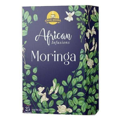 Chai Bora African Infusions Moringa Tea, -25 Tea Bags-s most notably known for its detoxifying properties. Moringa leaves are loaded with micronutrients and its benefits.