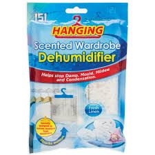 AAH Everyday Hanging Wardrobe Dehumidifier Ocean 180G-Designed to absorb excess moisture and eliminate musty odors, this hanging dehumidifier is perfect for wardrobes, closets, lockers, or storage