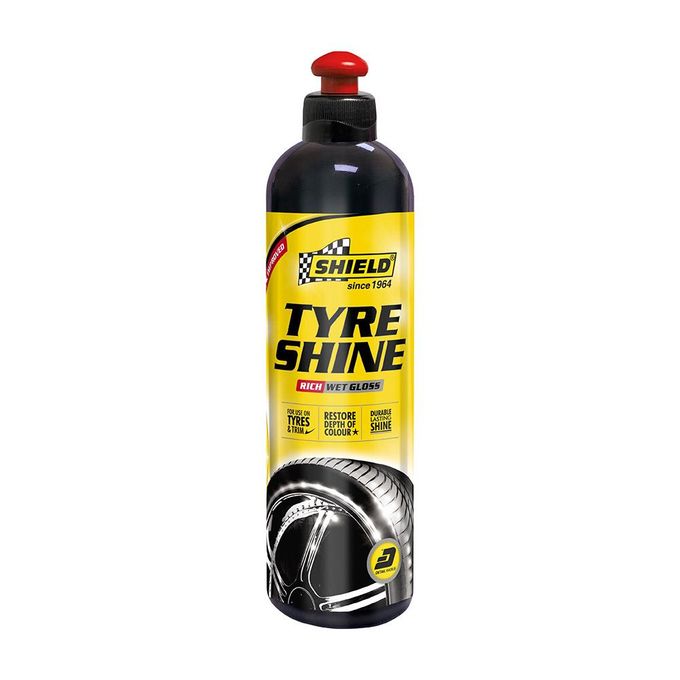 Shield Tyre Shine - 500ml-It is designed to restore a tire's color, provide a long-lasting shine, and offer protection against dirt, UV rays, and fading