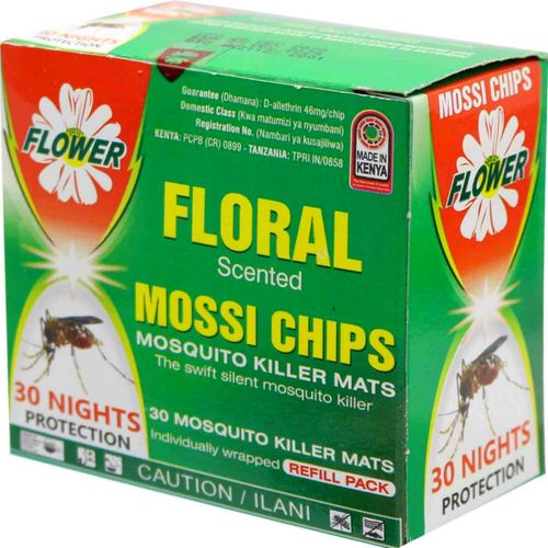 Refill Flower Mossi Chips -30 Individual chips in 5 different fragrances to choose from-Simply replace with a new MOSSI CHIP each night. Mosquito chips are considered inert. No explosion hazard.