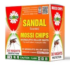 Refill Flower Mossi Chips -30 Individual chips in 5 different fragrances to choose from-Simply replace with a new MOSSI CHIP each night. Mosquito chips are considered inert. No explosion hazard.
