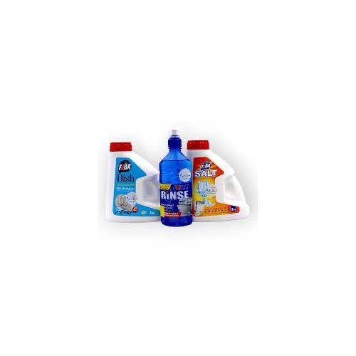 Feba SALT 1.5 Kgs , RINSE AID & POWDER DISHWASHING QUICK DRYING 1Kg Combo-contains disinfecting chlorine powder, which helps you clean the germs on used kitchenware. This cleaner has a quality action.