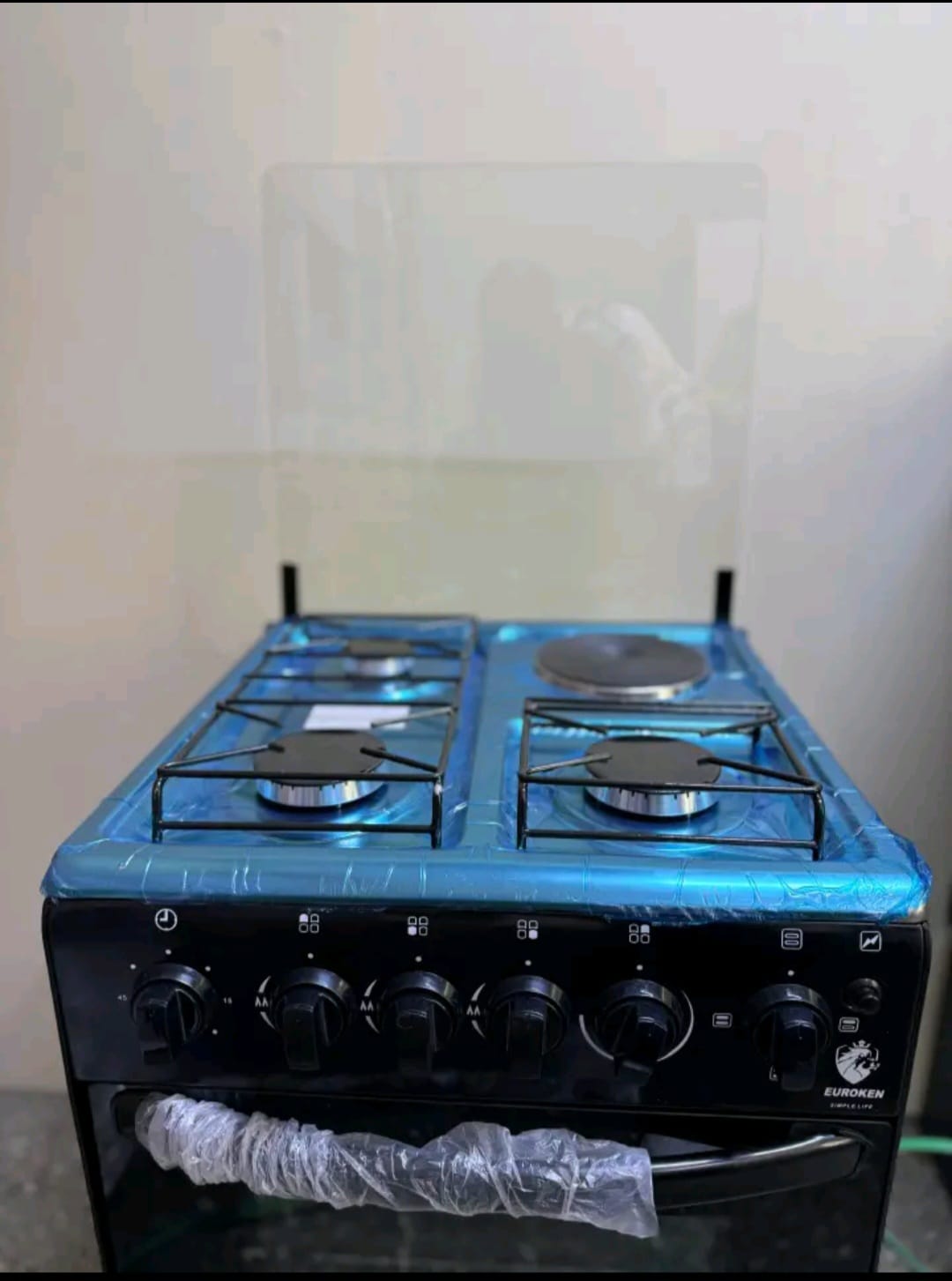 Euroken Cooker New Arrival 3G+1E Electric Oven Free Stand Glass Top Cooker