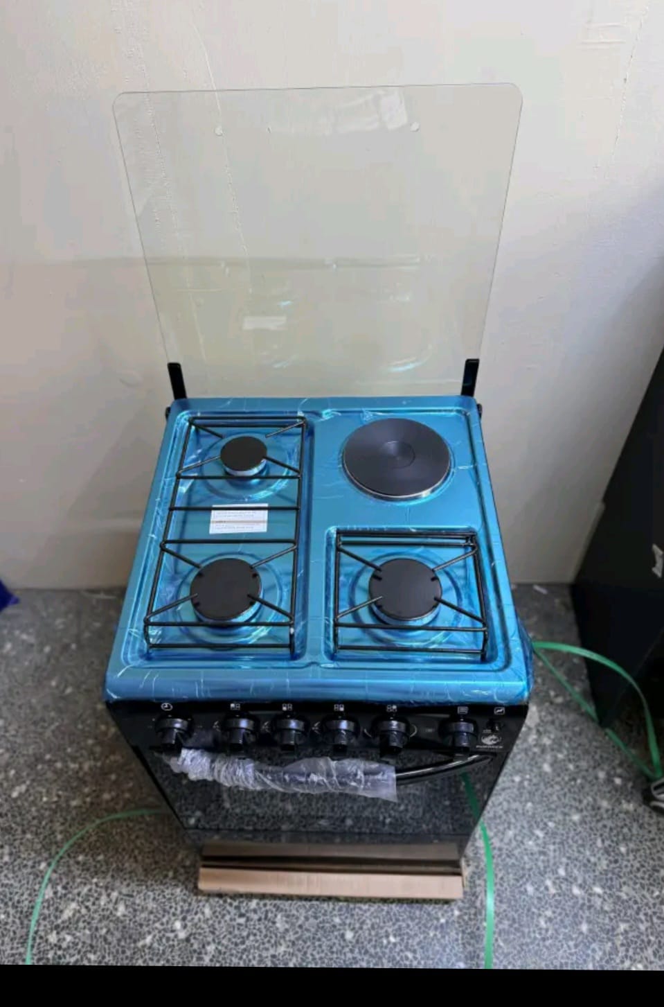 Euroken Cooker New Arrival 3G+1E Electric Oven Free Stand Glass Top Cooker