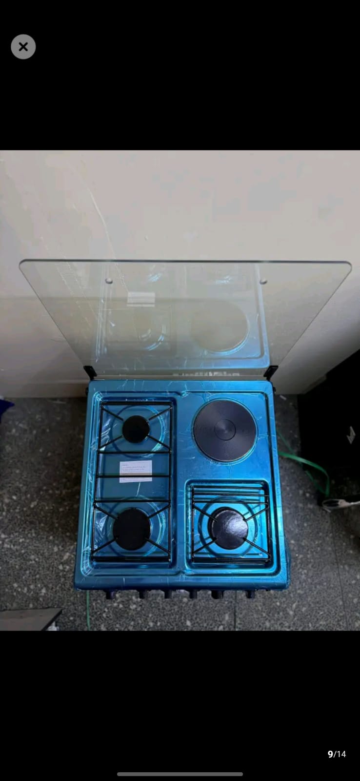 Euroken Cooker New Arrival 3G+1E Electric Oven Free Stand Glass Top Cooker