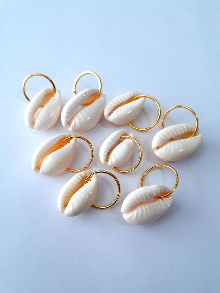 10pcs shell hair charms