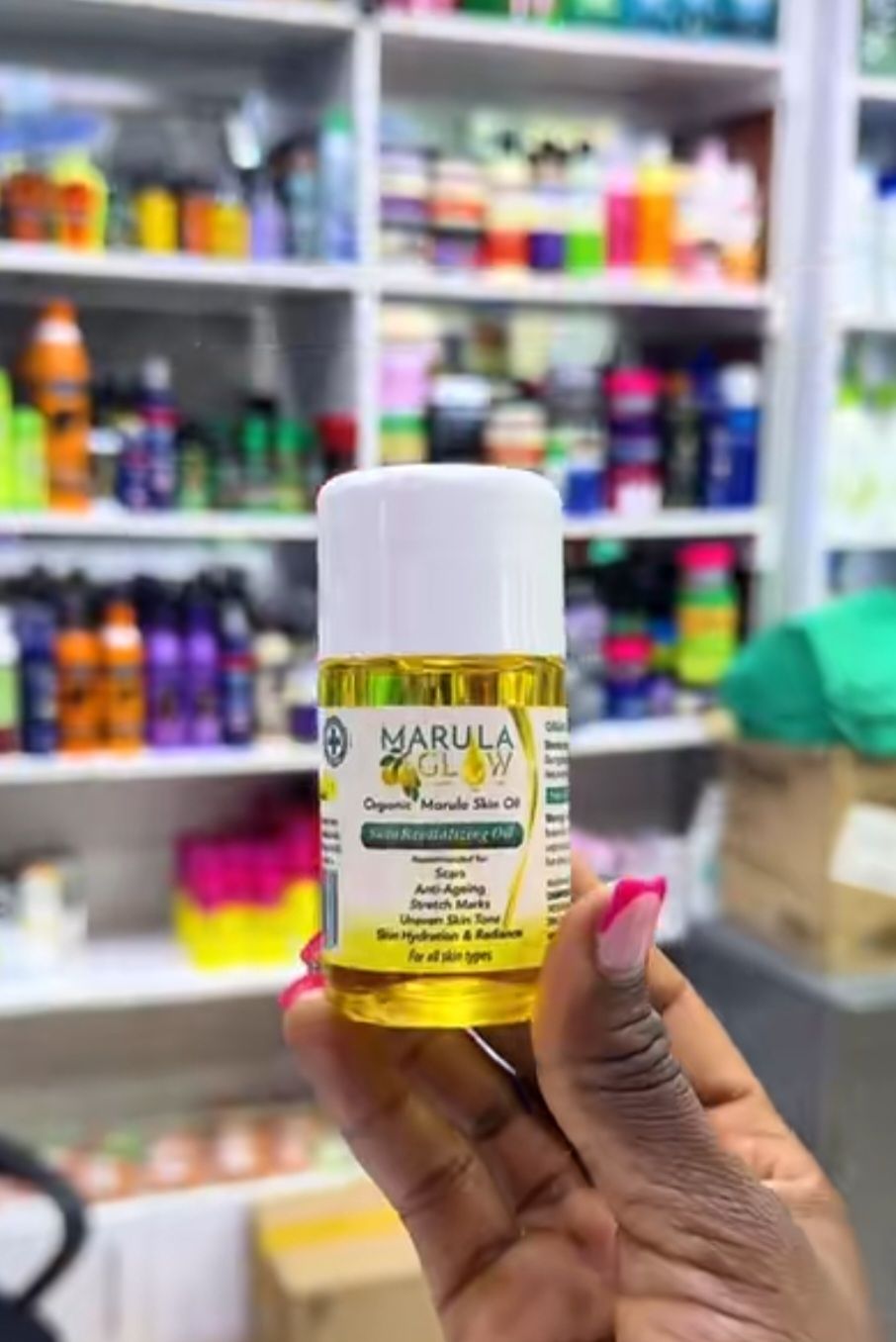 Marula Glow Organic Marula Skin Oil.