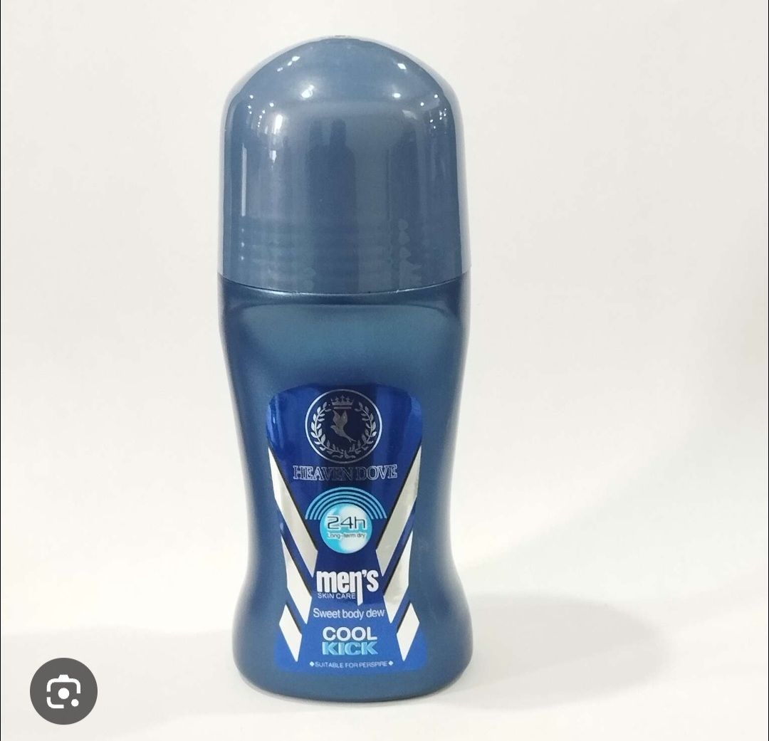 Heaven Dove Men's Cool Kick 24hrs Deodorant roll-ons.