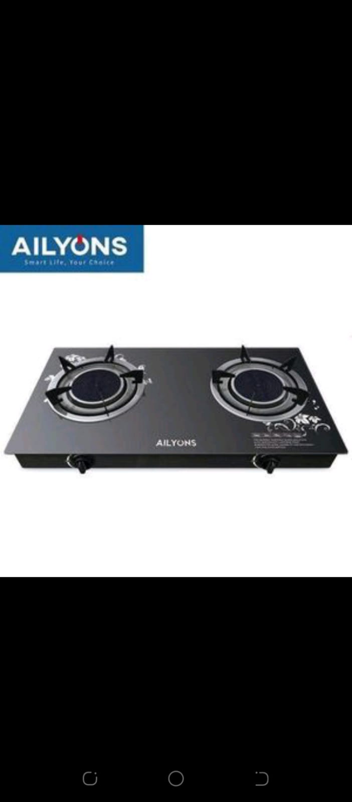AILYONS  2 Burner Stainless Steel Gas Cooker – Durable Tabletop LPG Stove with Brass Burners & Flame Control – Compact Cooking Appliance for Home Use