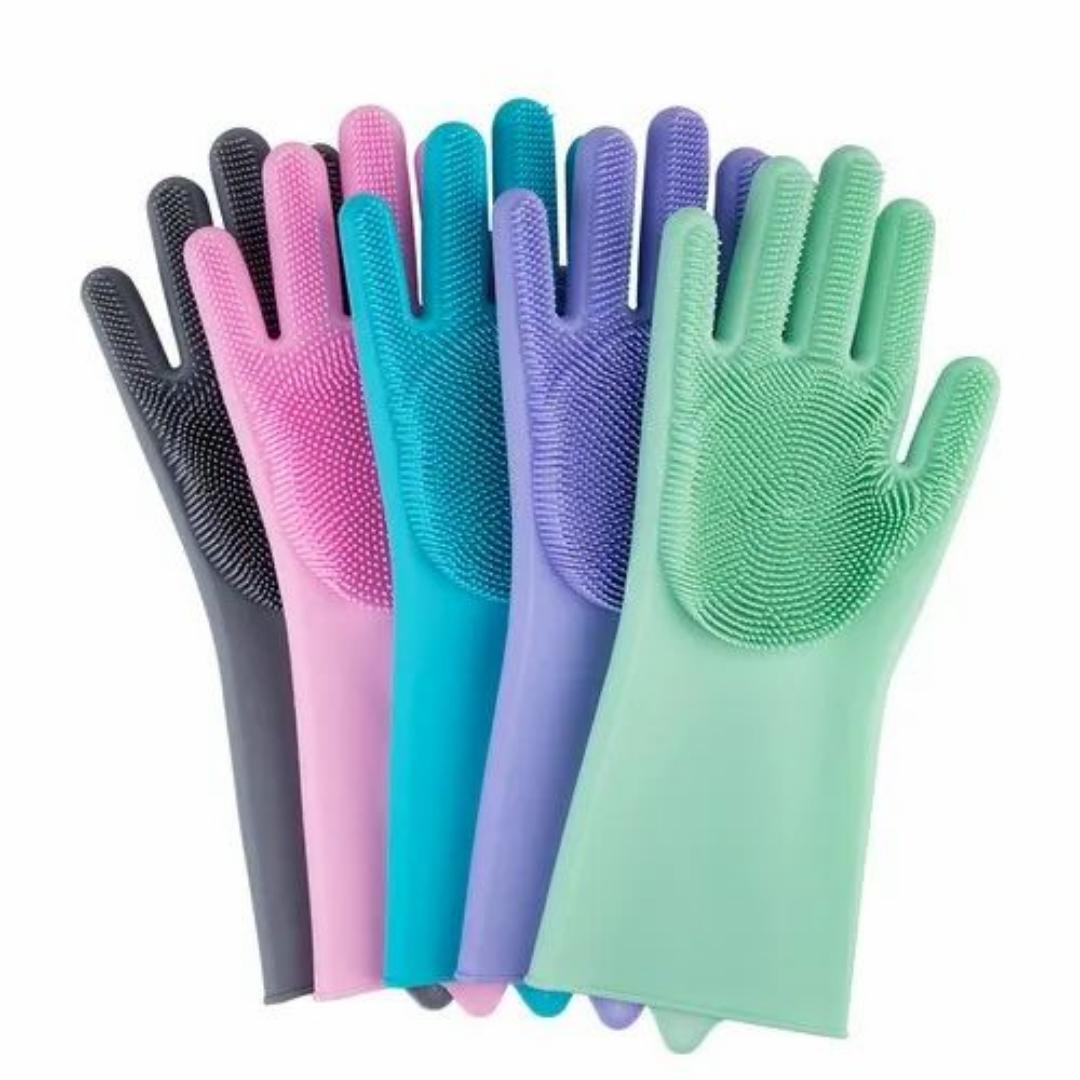LIMITED STOCK!A pair of reusable silicon wash gloves