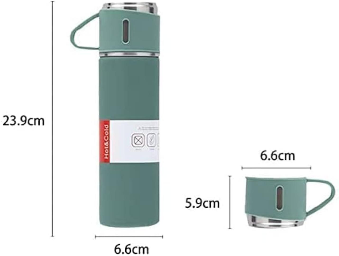 Unbreakable stainless steel GIFT PACK THERMOCUP 500MP+130ML CUPS and gift bag