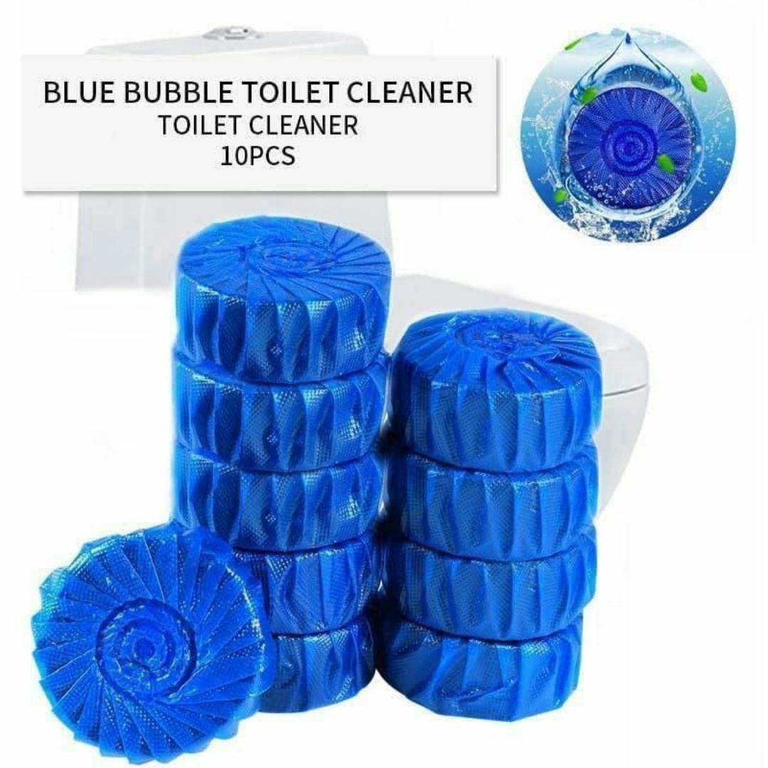 10pcs blue bubble toilet cleaner