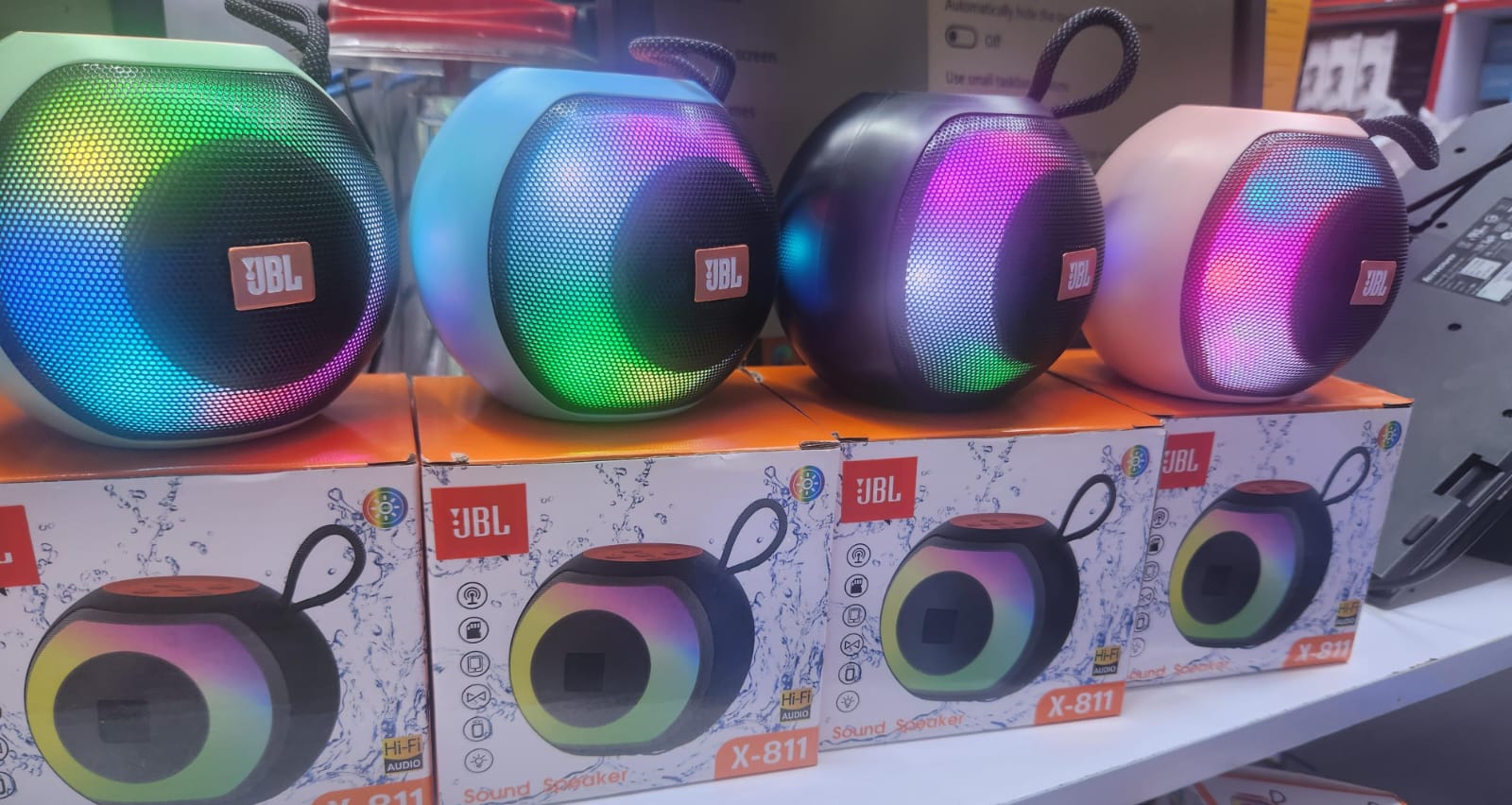 JBL portable bluetooth speaker-RGB lights,HI-FI sound,waterproof design FM RADIO,flashdisk and tf card support