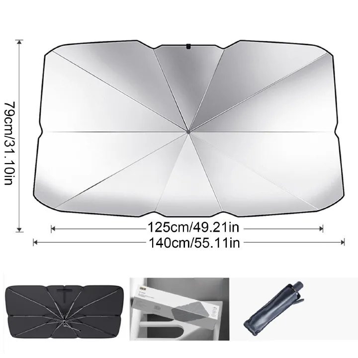 Car dashboard umbrella sunvisor windscreen cover
