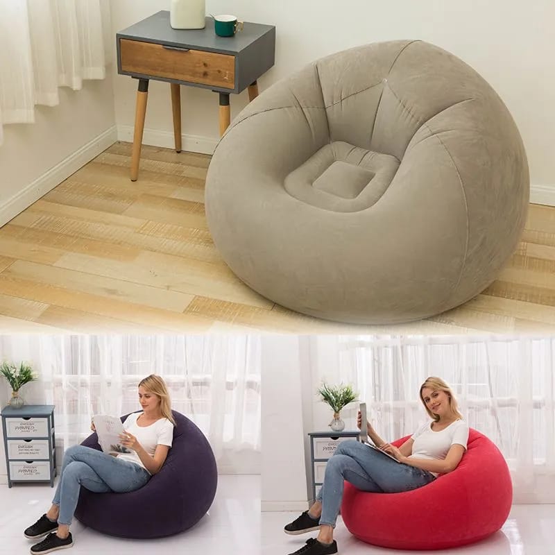110*110*85 BEAN SOFA,Inflatable lazy sofa seat plus manual pump,can be used in your balcony,living rooms or even tv and reading room