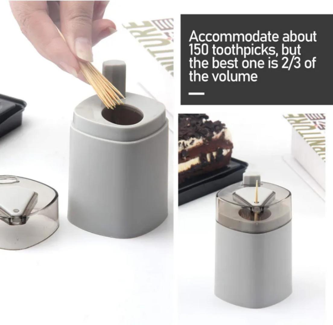 Automatic toothpick dispensers, automatic toothpick holders,  pop up toothpick dispensers, pop up toothpick holders