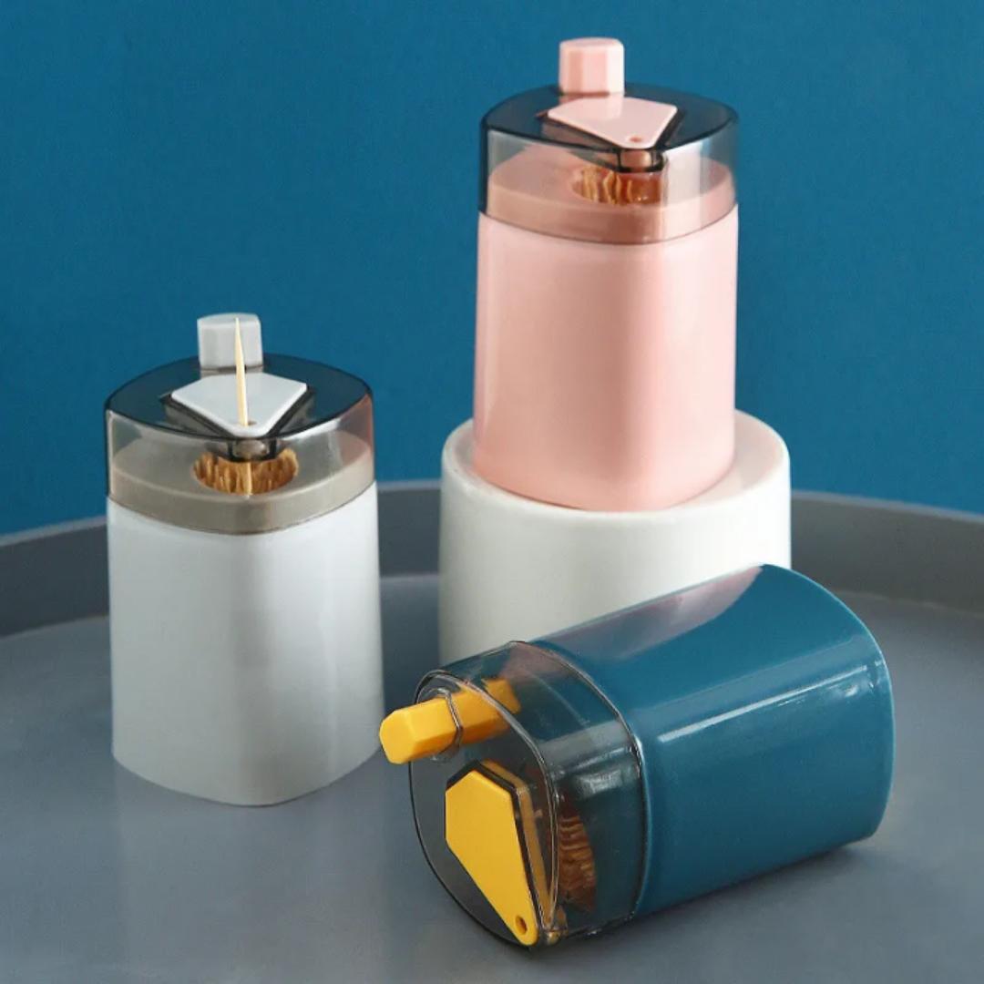 Automatic toothpick dispensers, automatic toothpick holders,  pop up toothpick dispensers, pop up toothpick holders