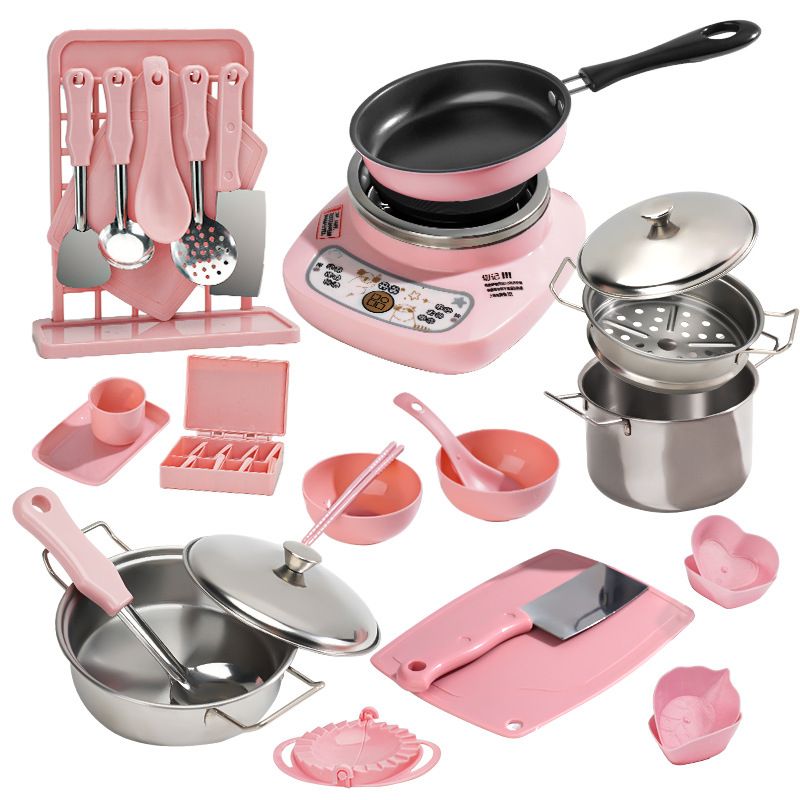Baby Girls & Boys MINI Kitchen play set. Pretend play toys. Play house mini kitchen set. Educational toys. Induction Cooker Home Appliance Kitchen Utensils, Soft Plastic Role Play Electric Kitchen.