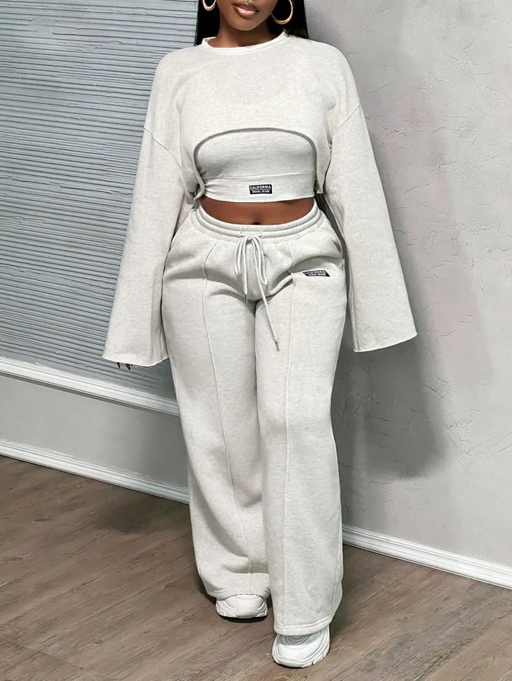 High quality 3pc ladies' tracksuits. Sweatpants +Tube top+ wide leg pants. Heavy turkey quality women clothes.  women solid color 3pc tracksuits. Casual wear, Sportswear, street wear, Travel wear.