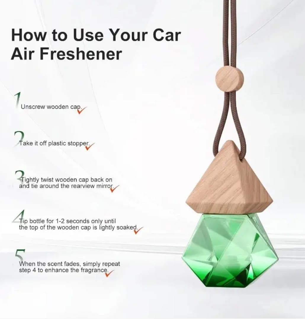 Car Air Freshener HangingCar Air Freshener, Wooden Fragrance Expanding Bottle
Cap, 0.34oz Per Bottle, Used Car Decoration and 
Car Interior Decor, Auto Freshener,luxury perfume