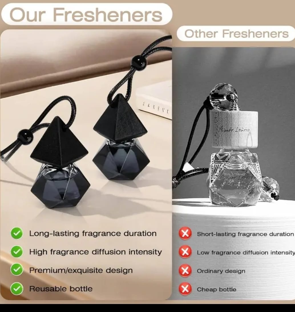 Car Air Freshener HangingCar Air Freshener, Wooden Fragrance Expanding Bottle
Cap, 0.34oz Per Bottle, Used Car Decoration and 
Car Interior Decor, Auto Freshener,luxury perfume