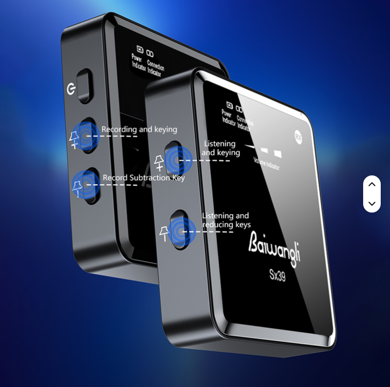 SX39 Professional Wireless Lapel Microphone Lavalier Microphone for Android and IOS Phone Camera Laptop Recording Video