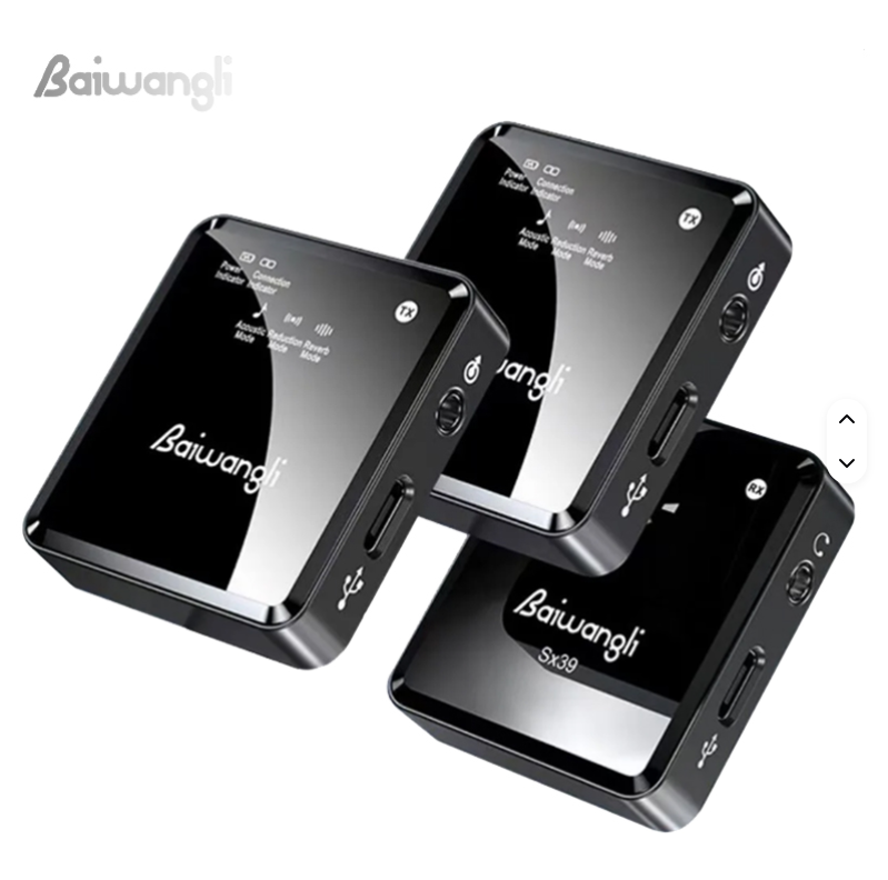 SX39 Professional Wireless Lapel Microphone Lavalier Microphone for Android and IOS Phone Camera Laptop Recording Video