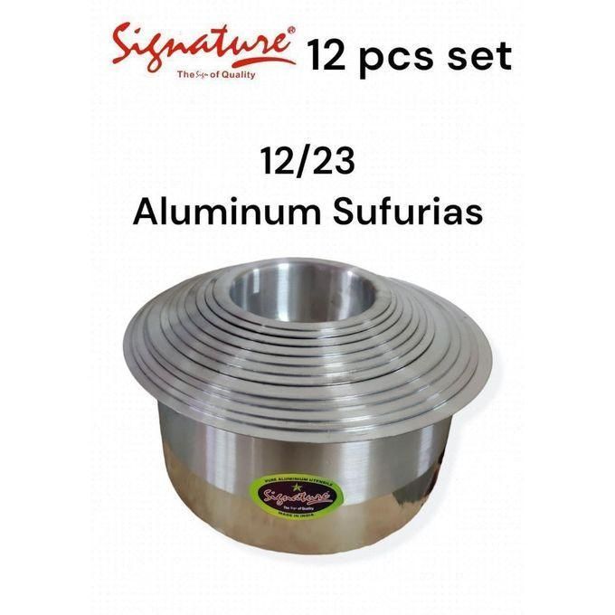 12PCs Aluminium Cookware Set Perfect for Charcoal Jiko